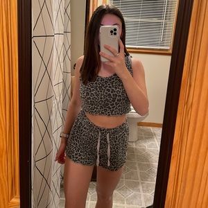 Grayson Threads cheetah print pajama set